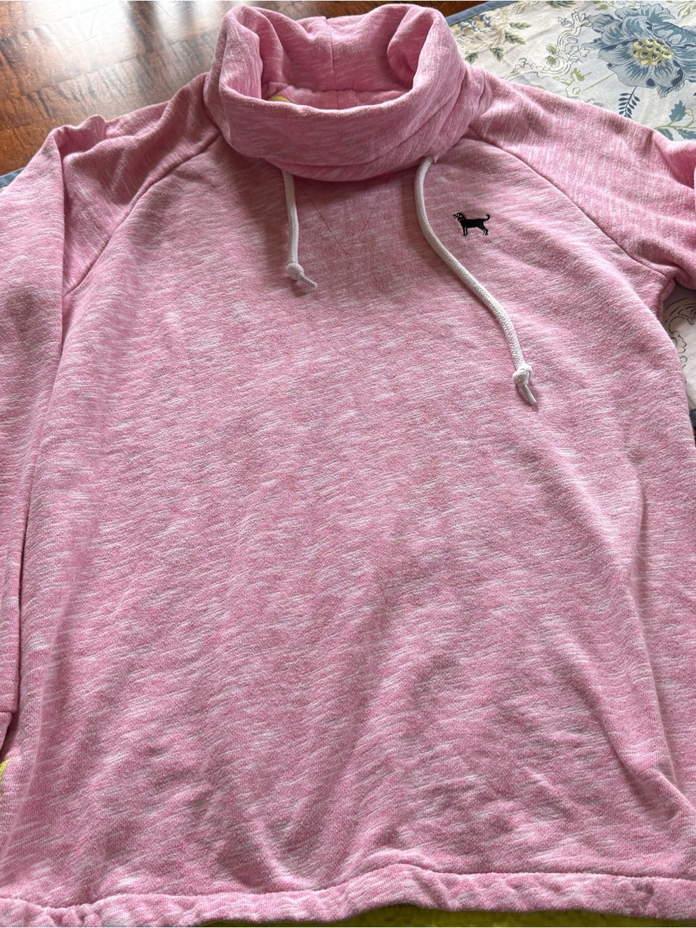 The Black Dog Pink Heather Cowl Neck Pullover Hoodie